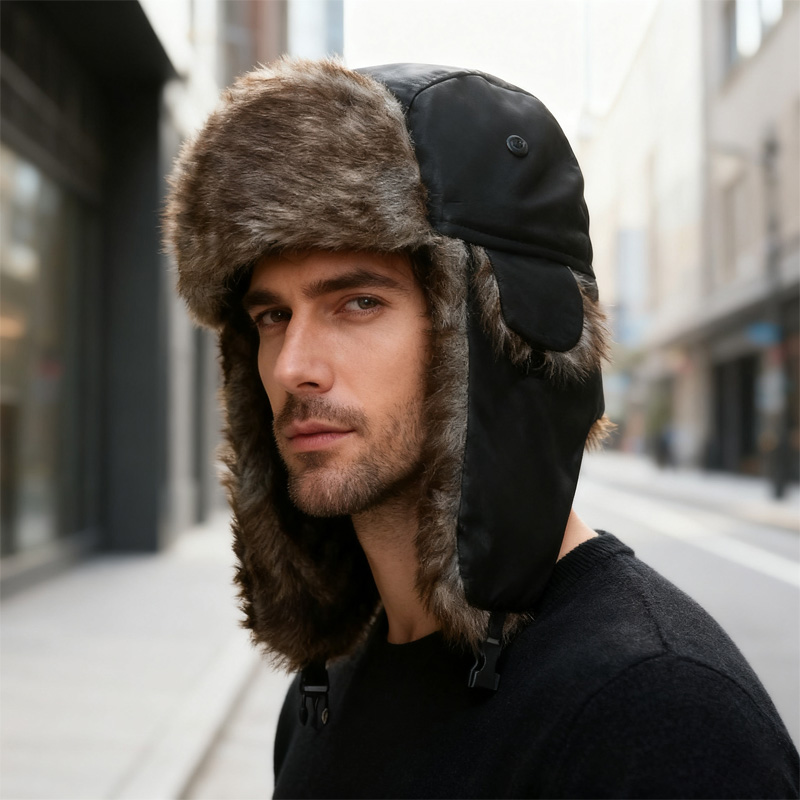 Winter Trapper Hat - Winter Russian Ushanka Hat Mens Military