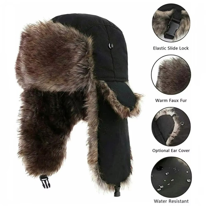 Winter Russian Ushanka Hat Men - Winter Trapper Hat review and price